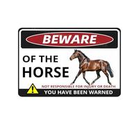 VEGlkj Beware Of The Pig Sign You Have Been Warned Targa in alluminio per porta cartello di avvertimento per recinzione zoo cancello cortile decorazione da parete per casa 20 x 30 cm