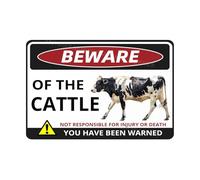 VEGlkj Beware Of The Pig Sign You Have Been Warned Targa in alluminio per porta cartello di avvertimento per recinzione zoo cancello cortile decorazione da parete per casa 20 x 30 cm