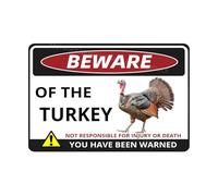 VEGlkj Beware Of The Pig Sign You Have Been Warned Targa in alluminio per porta cartello di avvertimento per recinzione zoo cancello cortile decorazione da parete per casa 20 x 30 cm