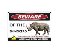 VEGlkj Beware Of The Pig Sign You Have Been Warned Targa in alluminio per porta cartello di avvertimento per recinzione zoo cancello cortile decorazione da parete per casa 20 x 30 cm