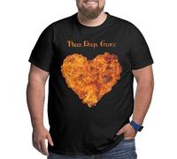 VEGlkj Three Music Days Grace Band Man Large Size T Shirt Funny Running Manica Corta Full Season Tee, Nero , 5XL