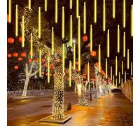 VEGOATY Catena luminosa a 240 LED, 30 cm, 10 tubi, impermeabile, per esterni e interni, modello plug-in, effetto pioggia meteorica, decorazione natalizia, balcone, giardino, albero, tetto, finestra