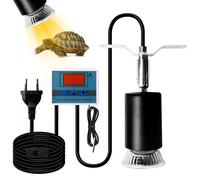 VEGOATY Lampada riscaldante per acquario, 220 V, 50 W, in ceramica, con termostato intelligente E27, con interruttore on/off per lucertola, tartarughe, serpenti, rana ragno