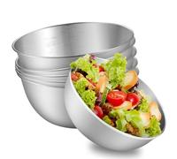 VEGOATY Set di 6 ciotole in acciaio inox, 700 ml, 17 x 8 x 7 cm, impilabili, con linee di scala, per insalata da cucina, ciotola da servizio, ciotola gourmet