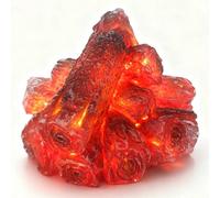 VEGOATY Simulazione Fiamma Lampada: Resina Attributi 3D Simulato Carbone Lampade LED A Carbone, Moderno Design LED Camino Fuoco, Luce Senza Fiamma, Senza fuliggine E Cenere, Per Camera Da Letto