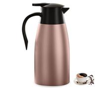 VEGOATY Thermos da 2 l in acciaio inox: thermos a doppia parete con manico e beccuccio, ideale come caffettiera o teiera per acqua calda in ufficio, hotel e ristorante