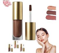 Vegoly Liquid Eye Shadow, Vegoly Creamy Liquid Eyeshadow, Creamy Multi Color Liquids Eyeshadow, Long Lasting Charm Full of Color Easy to Create Attractive Makeup (Dark brown)