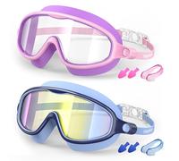 VegoVia Confezione da 2 occhialini da nuoto per bambini dai 6 ai 14 anni, occhiali da piscina per bambini di età 8-14, anti-appannamento, protezione UV per bambini, adolescenti, ragazzi e ragazze, età