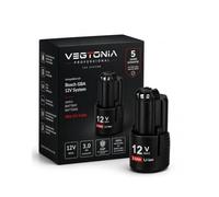 VEGTONIA GBA - Batteria di ricambio da 3,0 Ah, compatibile con sistema Bosch Professional da 12 V