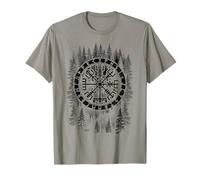 Vegvisir - Bussola nordico con rune vichinghe, mitologia norrena, foresta Maglietta