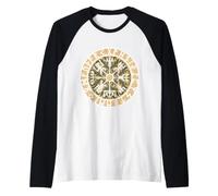 Vegvisir - Bussola vichinga Islandese, Simbolo Nordico Antico Maglia con Maniche Raglan