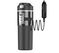 Vehicle Heating Cup, Stainless Steel Travel Mug, Electric Car Coffee Warmer, Interactive 12v 24v Auto Heater, Spill Resistant Lid, Ideal for Commuting, Road Trips, Workplace Use 8.66x2.76 Inches