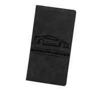 Vehicle License Document Case, Document Card Wallet, PU Leather Organizer Case, Drivers License Wallet with Slim, and Lightweight Design for Drivers License, Business Cards, and Receipts, Nero , Se