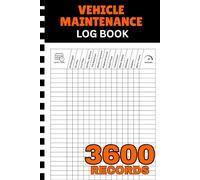 Vehicle Maintenance Log Book: Auto Maintenance Logbook for Cars, Trucks, and Motorcycles, Logbook with 3,600 Entries