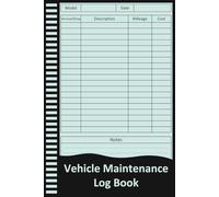 Vehicle Maintenance Log Book: Car Service & Repair Record for Tracking Mileage, Costs & Auto Care.
