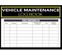 Vehicle Maintenance Log Book: Service and Repair Tracker | Record Mileage, Fuel, Oil Changes, Tire Rotations, and Service Details | Journal for Cars, Trucks, and Motorcycles.