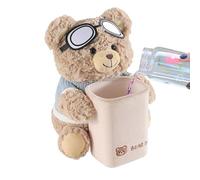 Vehicle Plush Trash Can, 2-in-1 Cartoon Bear Plush Tessuto Dispenser and Trash Bin for Car Armrest Box, Cute Multifunctional Interior Organizer, 9,84 x 8,66 x 11,02 pollici