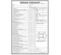 Vehicle Service A4 Checklist Pad - Used Car Safety Check & Invoice Sheets - x50 Sheet Book