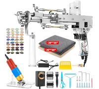Vehipa Pistola per tufting per tappeti con decespugliatore - Kit di base 2 in 1 con pistola per tappeti e pile ad anello, kit per la realizzazione di tappeti, tagliabordi, panno e filato, per