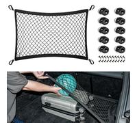 VEHIRIE Rete Portaoggetti Auto 70x50 cm espandibile per 125x110 cm - Rete elastica multiuso per bagagliaio per SUV e crossover - Per T-Roc 2008 Puma e modelli simili