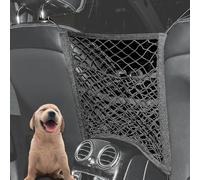 VEHIRIE Rete Portaoggetti Auto a 3 Strati con Barriera per Cani - Organizer Sedili Anteriori, Sicurezza per Animali/Bambini, Universale per Auto, SUV, Furgoni