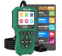 VEHLIVE Strumento di misurazione diagnostico per sistema moto, scanner OBD2 con test di tensione, lettore di codici di errore per moto con test rapido, compatibile con Yamaha, Honda, Kawasaki