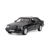 Veicoli a Motore in Scala 1:32 per Benz Classe S W-140 Diecast Classic Retro Car Model Metal Sound Light Pull-Back Vehicle Gift Modello di Auto Replica (Color : Black)