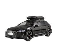 Veicoli A Motore Miniatura 1:18 For Audi RS6 Mini Simulazione Pressofusa In Lega Replica Modello Auto Ornamenti Decorano Macchinina Modellino Di Auto Finito(Black)