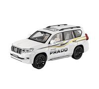 Veicoli A Motore Miniatura 1:18 For Toyota Prado Land Cruiser Mini Simulation Car Model, Collezione Di Ornamenti For Auto Fuoristrada Squisiti. Macchinina Modellino Di Auto Finito(White)