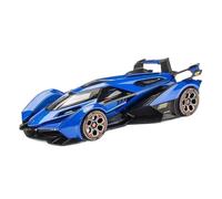 Veicoli A Motore Miniatura 1:22 For Lamborghini V12 GT Mini Simulation, Modello Di Auto In Lega Di Metallo Ornamenti Squisiti, Esposizione Espositiva Macchinina Modellino Di Auto Finito(Blue)