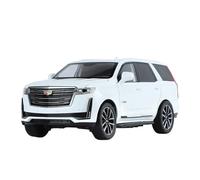 Veicoli A Motore Miniatura 1/24 For Cadillac Escalade SUV Mini Simulazione Auto In Lega Modello Squisito Libreria Ornamenti Decorazione Macchinina Modellino Di Auto Finito(White)