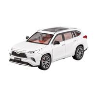 Veicoli A Motore Miniatura 1:24 For Toyota Highlander SUV Miniatura Statica In Lega Pressofusa Modello Di Auto Libreria Ornamenti Decorazione Macchinina Modellino Di Auto Finito(White)