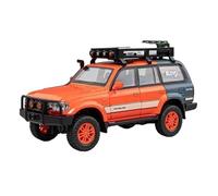 Veicoli A Motore Miniatura 1:24 For Toyota Land Cruiser LC80 Mini Simulation Car Model, Squisita Decorazione For Il Soggiorno. Macchinina Modellino Di Auto Finito(Orange)