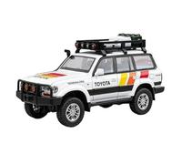 Veicoli A Motore Miniatura 1:24 For Toyota Land Cruiser LC80 Mini Simulation Car Model, Squisita Decorazione For Il Soggiorno. Macchinina Modellino Di Auto Finito(White)