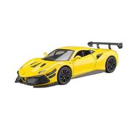 Veicoli A Motore Miniatura 1:32 For Ferrari 488 Mini Simulazione Statica Scala Lega Modello Auto Modello Metallo Display Creativo Macchinina Modellino Di Auto Finito(Yellow)