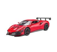 Veicoli A Motore Miniatura 1:32 For Ferrari 488 Mini Simulazione Statica Scala Lega Modello Auto Modello Metallo Display Creativo Macchinina Modellino Di Auto Finito(Red)