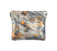 Veicoli da costruzione Donne Portafoglio In Pelle Contanti Fancy Change Holder Card Organizer per le Donne, Rullo stradale del caricatore dei ponti della costruzione di scena della costruzione, 1 size