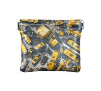 Veicoli da costruzione Donne Portafoglio In Pelle Contanti Fancy Change Holder Card Organizer per le Donne, Rullo alto della strada del caricatore delle costruzioni della costruzione della scena della