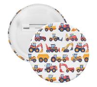 Veicoli da costruzione Modello Bottoni Pin Distintivi Banda stagnata Spille Mestieri per Camicie Vestiti Borsa Accessorio, 20PCS, plastica e latta