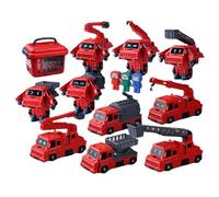 veicoli da costruzione Robot, Giocattoli Robot trasformatori per bambini | Gioco di deformazione Puzzle Robot trasformatori per bambini - Robot Giocattoli magnetici, camion dei pompieri,