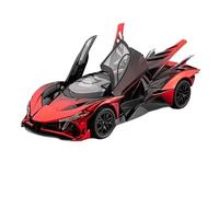 Veicoli Lega Pressofusa 1:24 Per Apollo EVO Supercar Modello Auto In Lega Con Portiere Completamente Apribili, Suoni E Luci, Modello Statico A Trazione Posteriore Auto Collezione(Red and black)