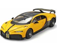Veicoli metallo pressofuso 1:18 per Bugatti Chiron Supercar Simulazione Modello auto lega Giocattolo Veicolo statico dinamico Ornamenti(Giallo)