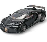Veicoli metallo pressofuso 1:18 per Bugatti Chiron Supercar Simulazione Modello auto lega Giocattolo Veicolo statico dinamico Ornamenti(Nero)