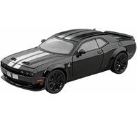 Veicoli metallo pressofuso 1:22 per Dodge Challenger Sports Car Simulation Alloy Model Dynamic Sound And Light Toy Vehicle Scale(Nero)
