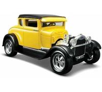 Veicoli metallo pressofuso 1:24 per Ford Model A Vintage 1929 Simulazione Modello auto lega Giocattolo Veicolo Statico scala Ornamenti(Giallo)