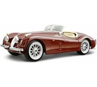 Veicoli metallo pressofuso 1:24 per Jaguar Xk120 Classic Retro 1951 Simulazione Modello auto lega Giocattolo Veicolo scala statica(Rosso)