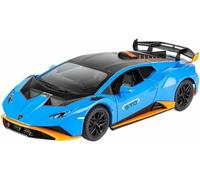 Veicoli metallo pressofuso 1:24 per Lamborghini Lpi800-4 HuracáN Sto Aventador Revuelto Auto lega pressofusa modello Porta completamente aperta Veicolo statico modelli auto collezione(Sto Blue)