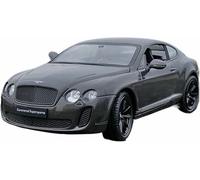 Veicoli metallo pressofuso per Bentley Continental Gt scala 1:24 modello auto lega simulazione statica giocattolo regalo(Nero)