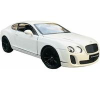 Veicoli metallo pressofuso per Bentley Continental Gt scala 1:24 modello auto lega simulazione statica giocattolo regalo(White)