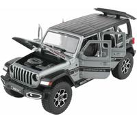 Veicoli metallo pressofuso per Jeep per Wrangler Rubicon scala 1:22 modello auto lega simulazione dinamica giocattolo regalo(Cromo)